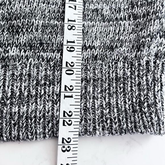 Kate Spade Black White Space Dye Heathered Knit Short Sleeve Crewneck Sweater S - Picture 5 of 6